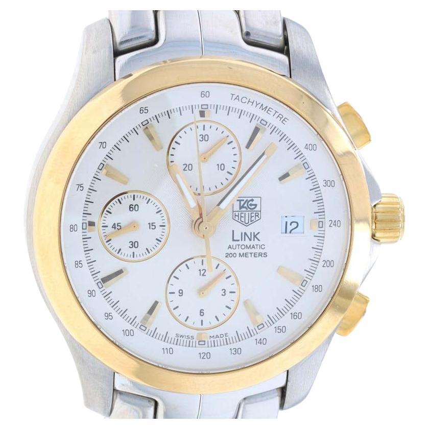 Tag Heuer Link Men's Wristwatch CJF2150 Stainless Yellow Gold 18k Auto 1 Yr Wnty For Sale