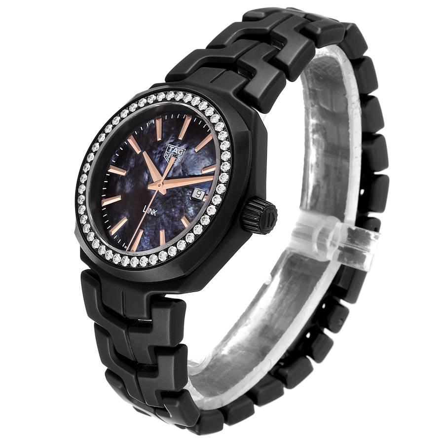 TAG Heuer Link MOP Diamant Keramik Damenuhr WBC1391 im Angebot 1
