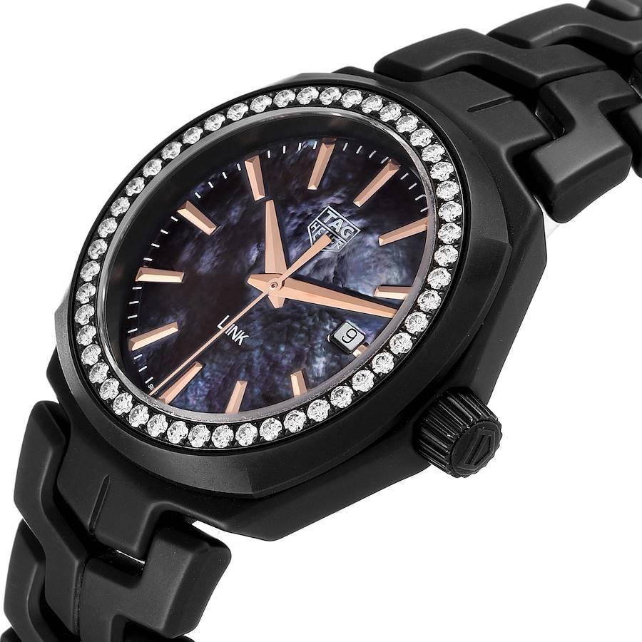 TAG Heuer Link MOP Diamant Keramik Damenuhr WBC1391 im Angebot 2