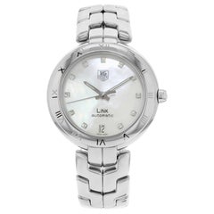 TAG Heuer Montre pour femme à maillons en nacre avec cadran en acier et diamants WAT2315.BA0956