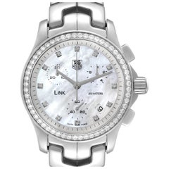 TAG Heuer Link Mother Of Pearl Diamond Steel Ladies Watch CJF1314