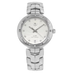 TAG Heuer Link Silver Dial Steel Diamonds Automatic Ladies Watch WAT2312.BA0956