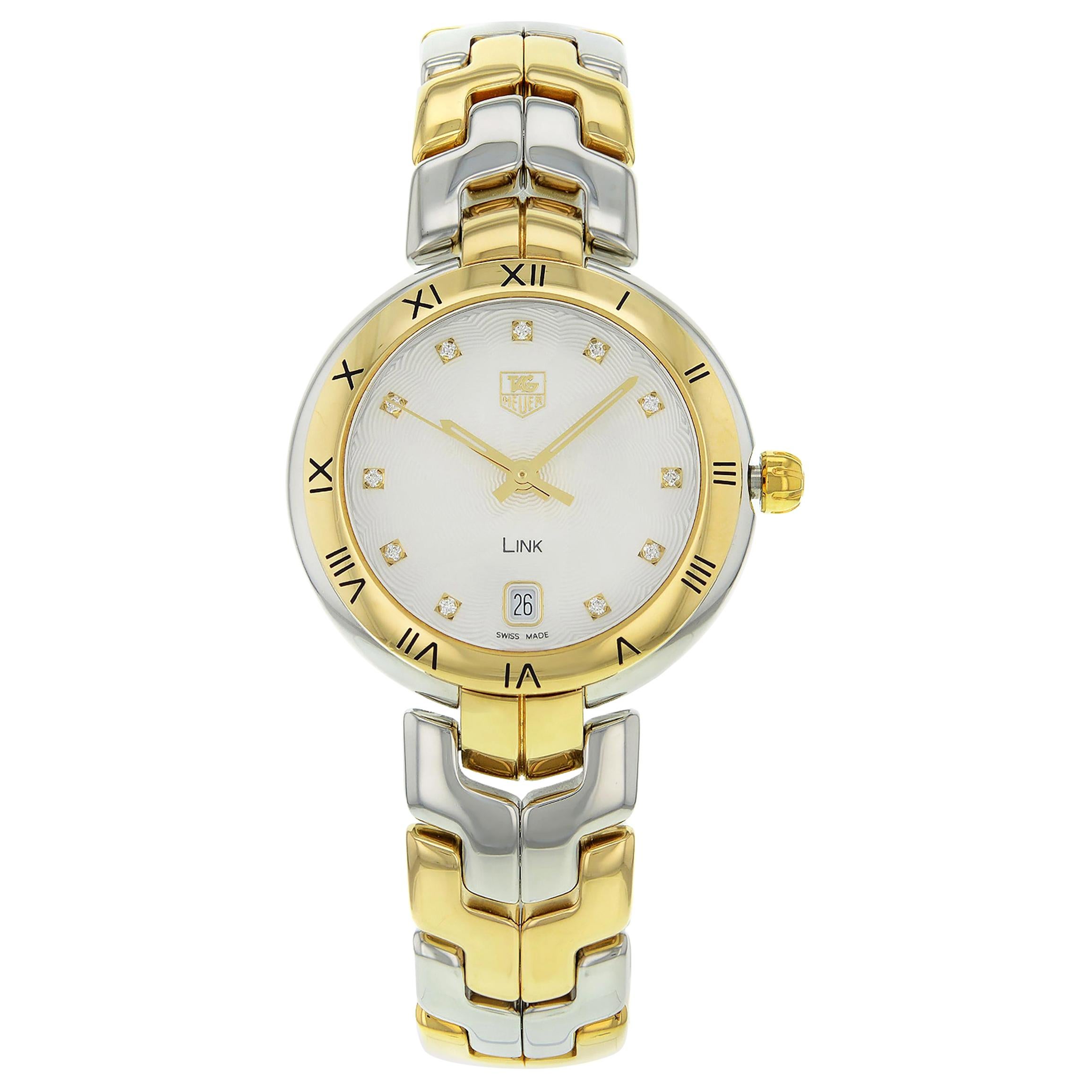 TAG Heuer Link Silver Dial Steel Yellow Gold Quartz Ladies Watch WAT1350.BB0957 For Sale