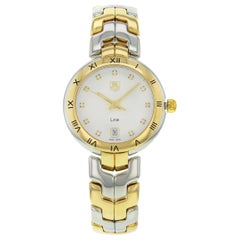 TAG Heuer Link Esfera plateada Acero Oro amarillo Reloj de cuarzo para señora WAT1350.BB0957