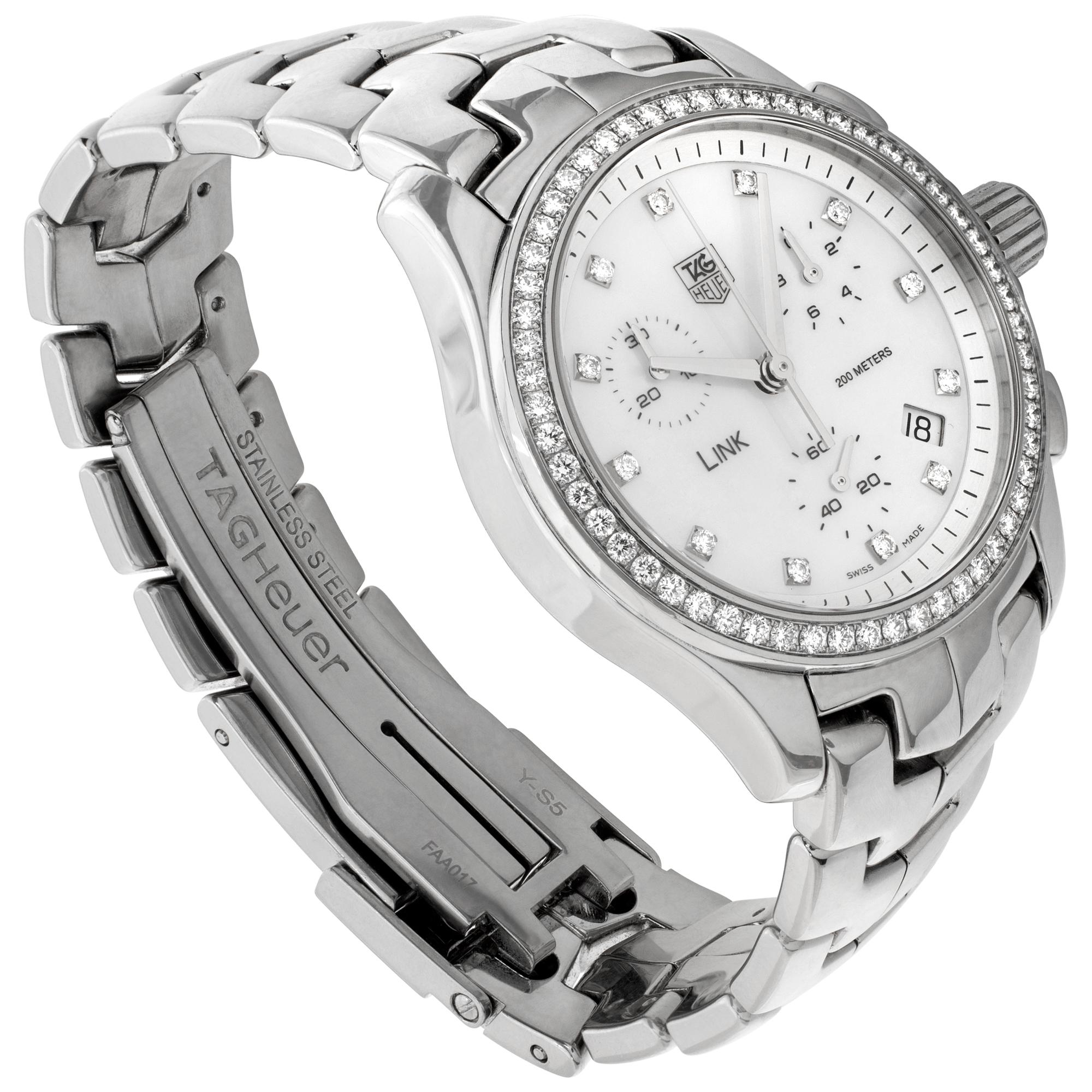 Reloj de pulsera de cuarzo Tag Heuer Link de acero inoxidable Ref CJF1314 en Excelente estado para la venta en Surfside, FL