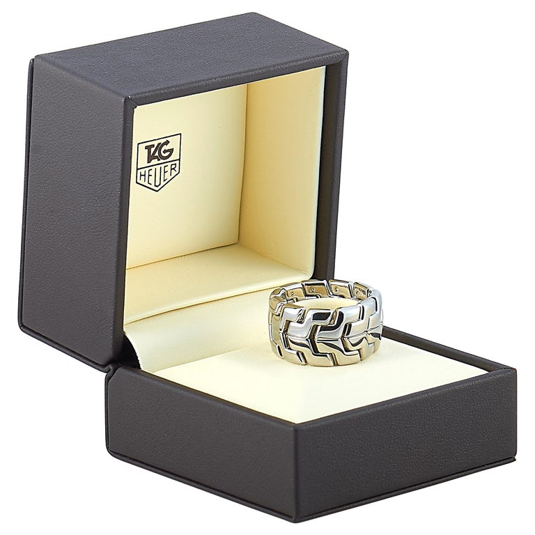 TAG Heuer Link Stainless Steel Ring at 1stDibs tag heuer rings, tag heuer ring mens