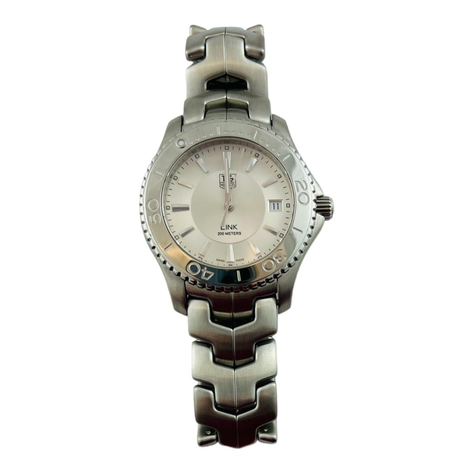 TAG Heuer Gliederuhr aus Edelstahl WJ1111 Quarz 39mm mit Schachtel/Papier 5