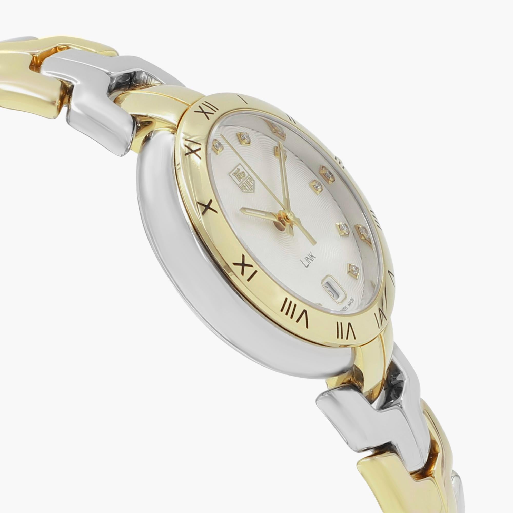 Women's TAG Heuer Link Steel 18K Yellow Gold Silver Dial Quartz Watch WAT1350.BB0957