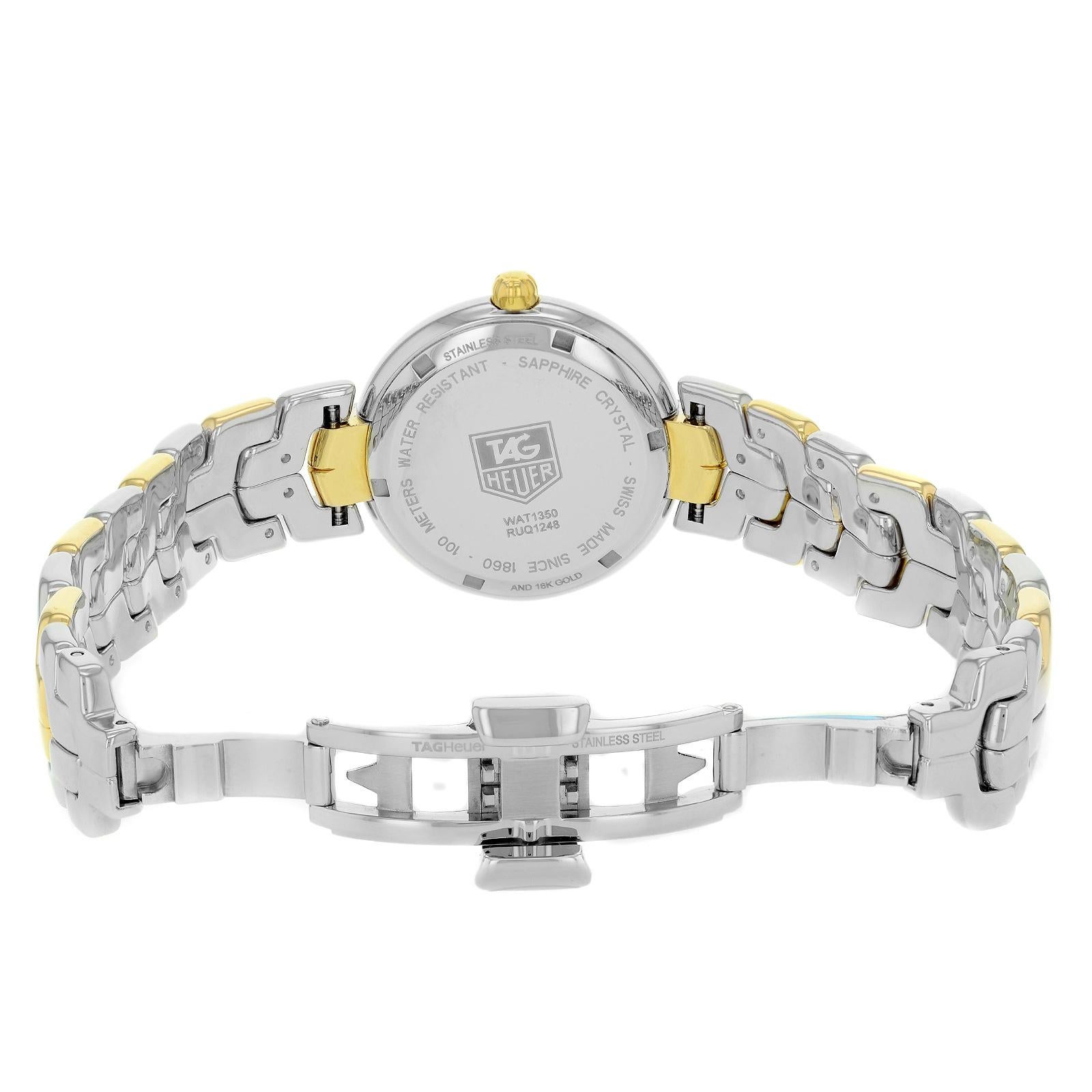 TAG Heuer Link Steel 18K Yellow Gold Silver Dial Quartz Watch WAT1350.BB0957 2