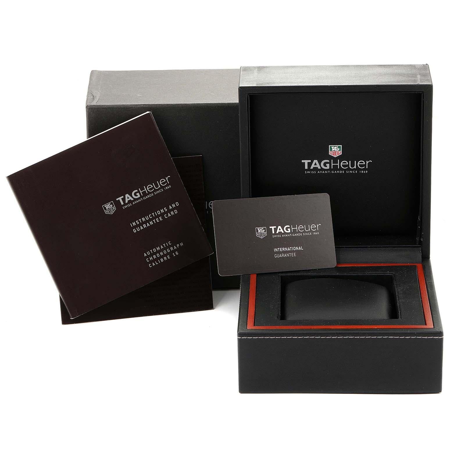 TAG Heuer Link Steel Black Dial Chronograph Men's Watch CAT2012 Box Card For Sale 6