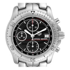 TAG Heuer Link Steel Black Dial Chronograph Mens Watch CT2114 Card