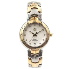 TAG Heuer Montre automatique suisse à maillons en acier et or bicolore pour femmes WAT2350.BB0957