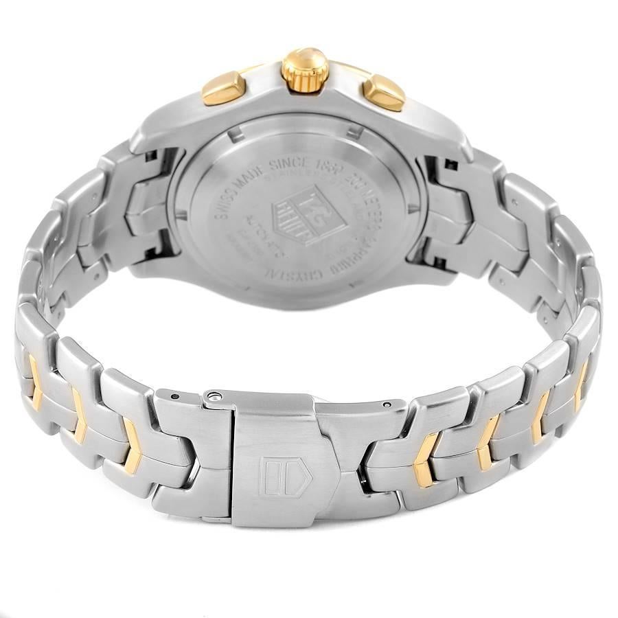 TAG Heuer Link Steel Yellow Gold Chronograph Mens Watch CJF2150 Box Card For Sale 2