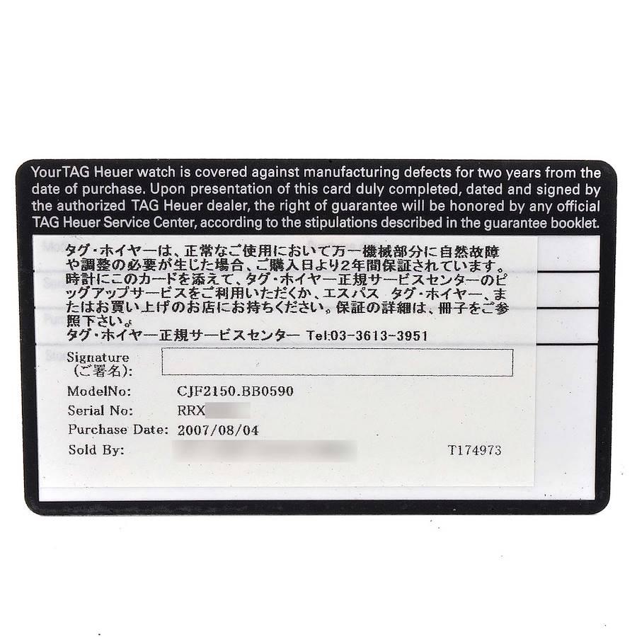 TAG Heuer Link Stahl Gelbgold Chronograph Herrenuhr CJF2150 Box Card im Angebot 6
