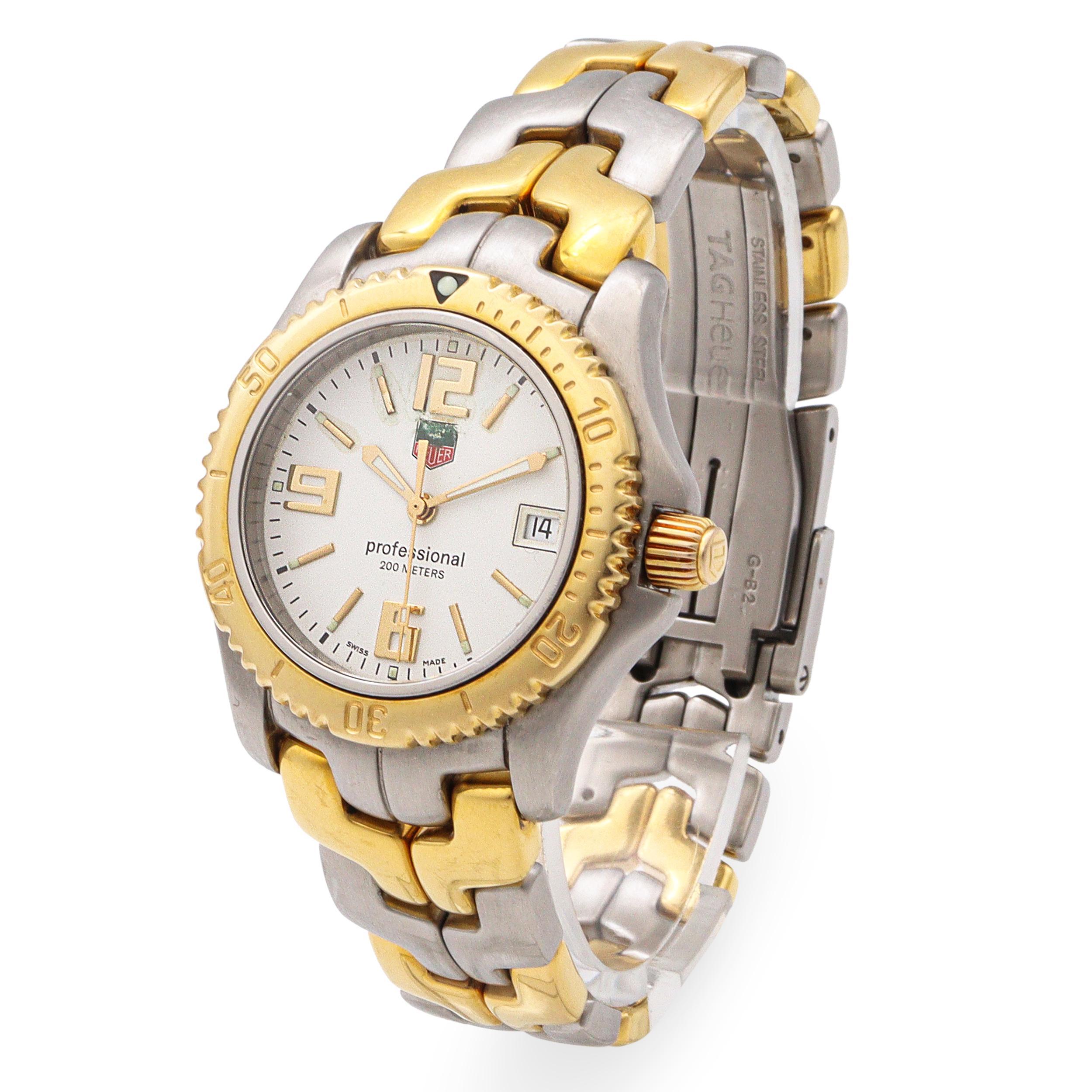Reloj de cuarzo TAG Heuer Link bicolor de acero inoxidable y oro de 18 quilates para hombre Ref. WT1250 en Bueno estado para la venta en New York, NY