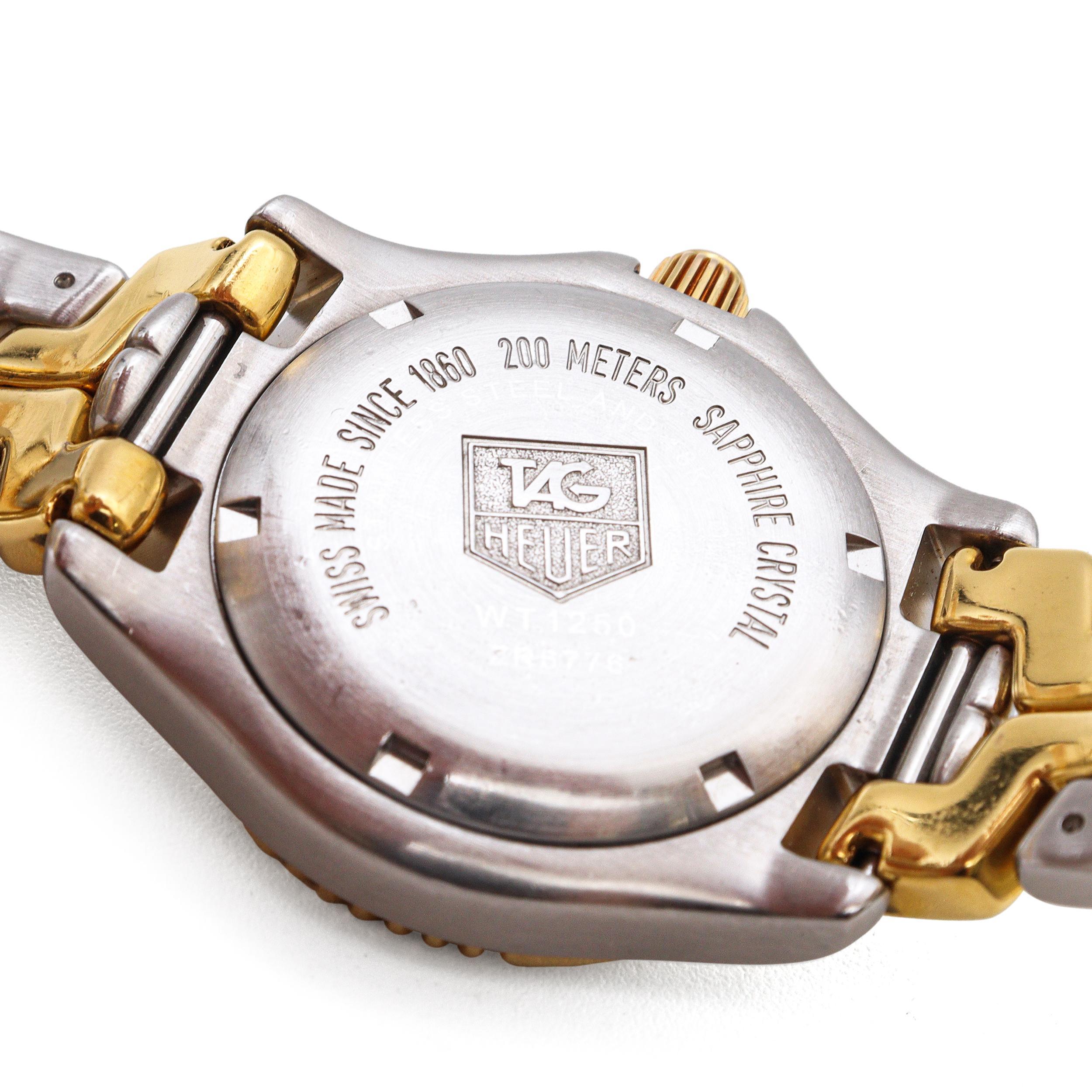 Reloj de cuarzo TAG Heuer Link bicolor de acero inoxidable y oro de 18 quilates para hombre Ref. WT1250 en venta 1