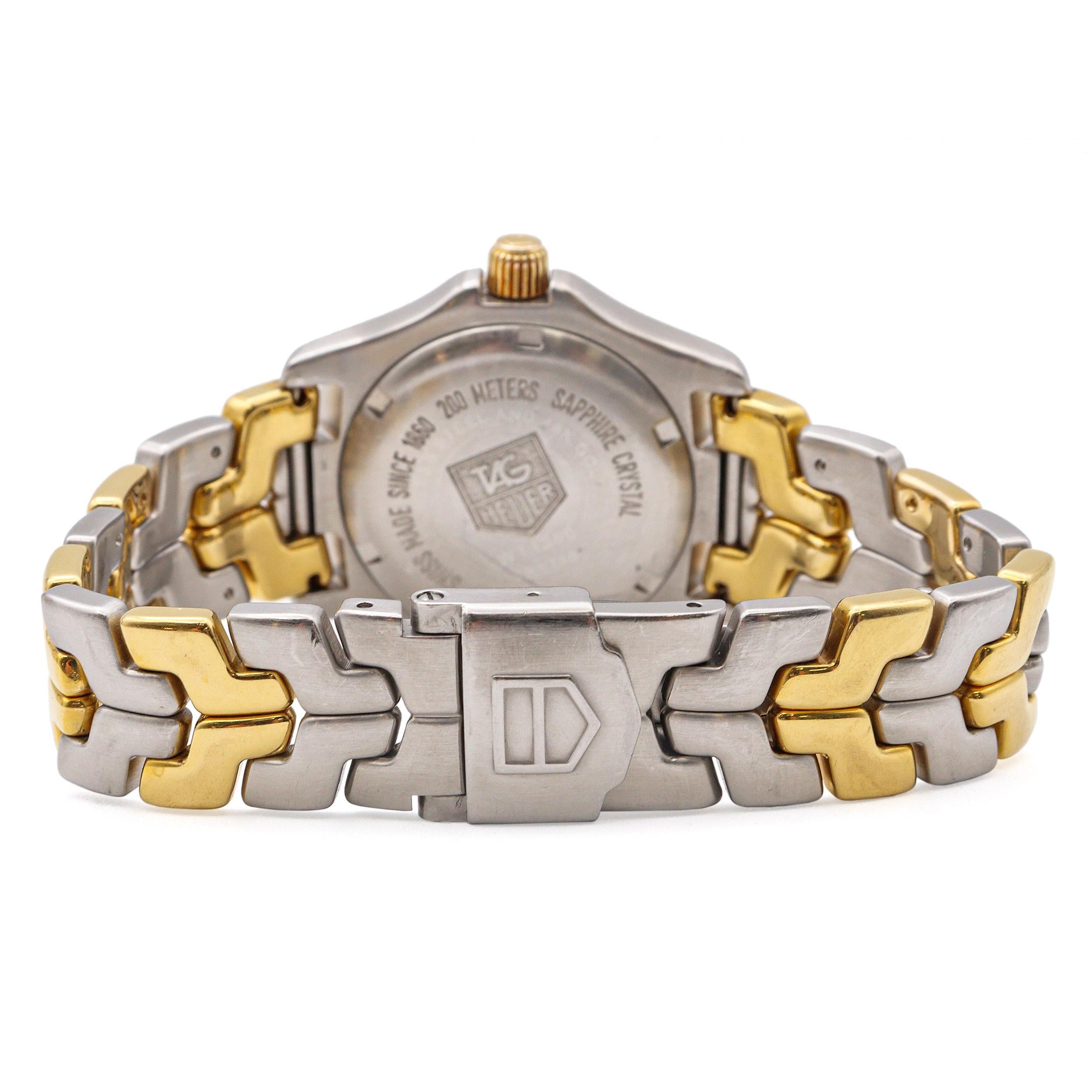 Reloj de cuarzo TAG Heuer Link bicolor de acero inoxidable y oro de 18 quilates para hombre Ref. WT1250 en venta 2