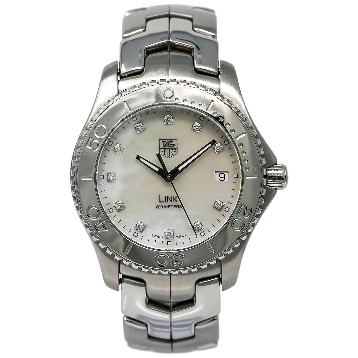 TAG Heuer Link WJ11140 Men's Quartz Watch Stainless Steel MOP Dial at
