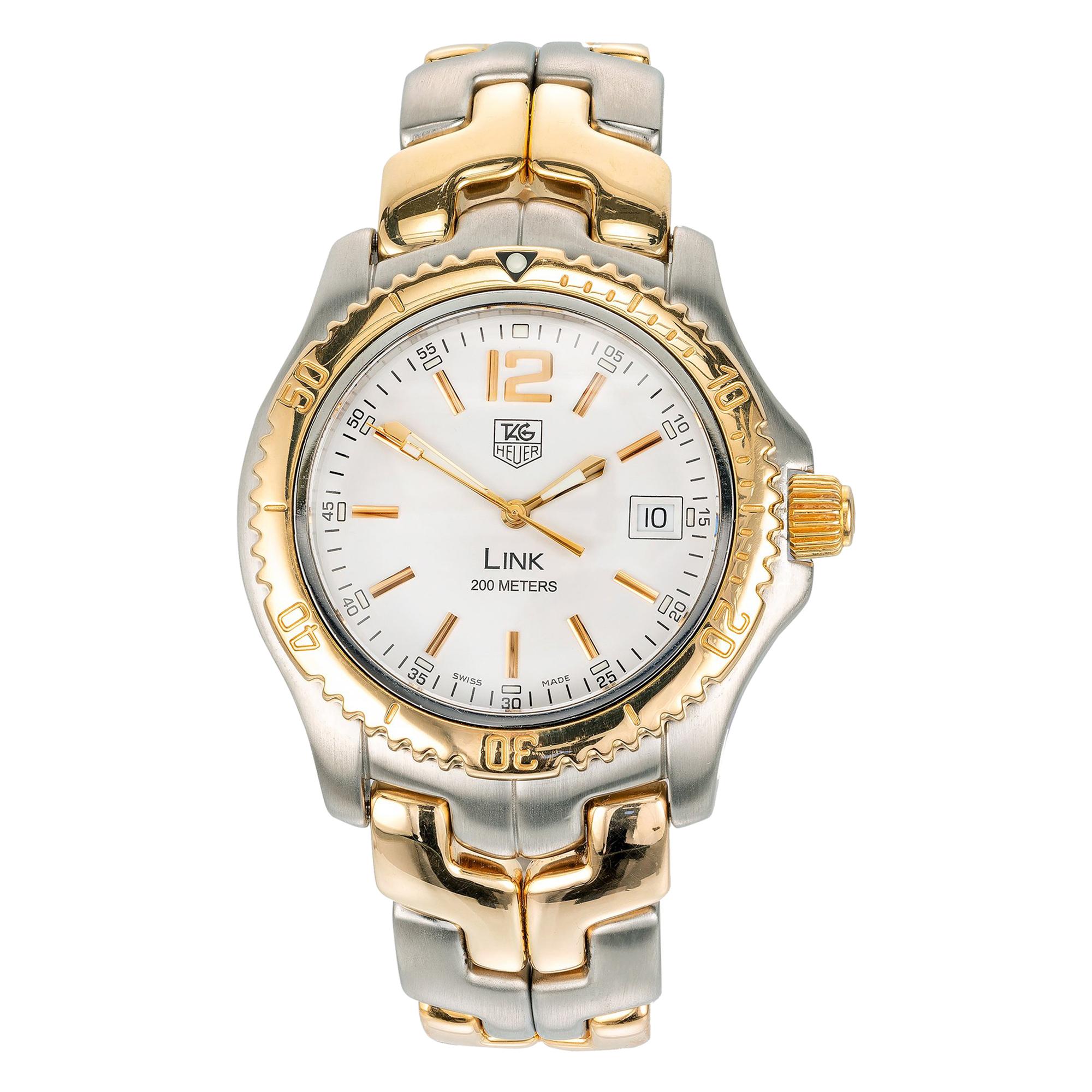 TAG Heuer Men's Stainless Steel Yellow Gold Link Wristwatch