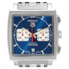 TAG Heuer Monaco Blue Dial Automatic Chronograph Mens Watch CW2113 Card