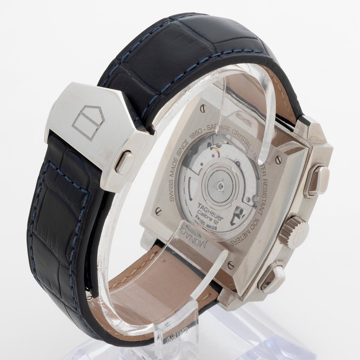 Tag Heuer Monaco 'blue' Wristwatch Ref CAW2111, (Steve McQueen). Full Set 2015. 1