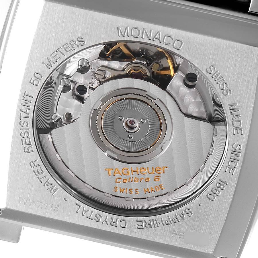 Tag Heuer Monaco Bronze Zifferblatt Python Riemen Stahl Herrenuhr WW2115 im Angebot 3
