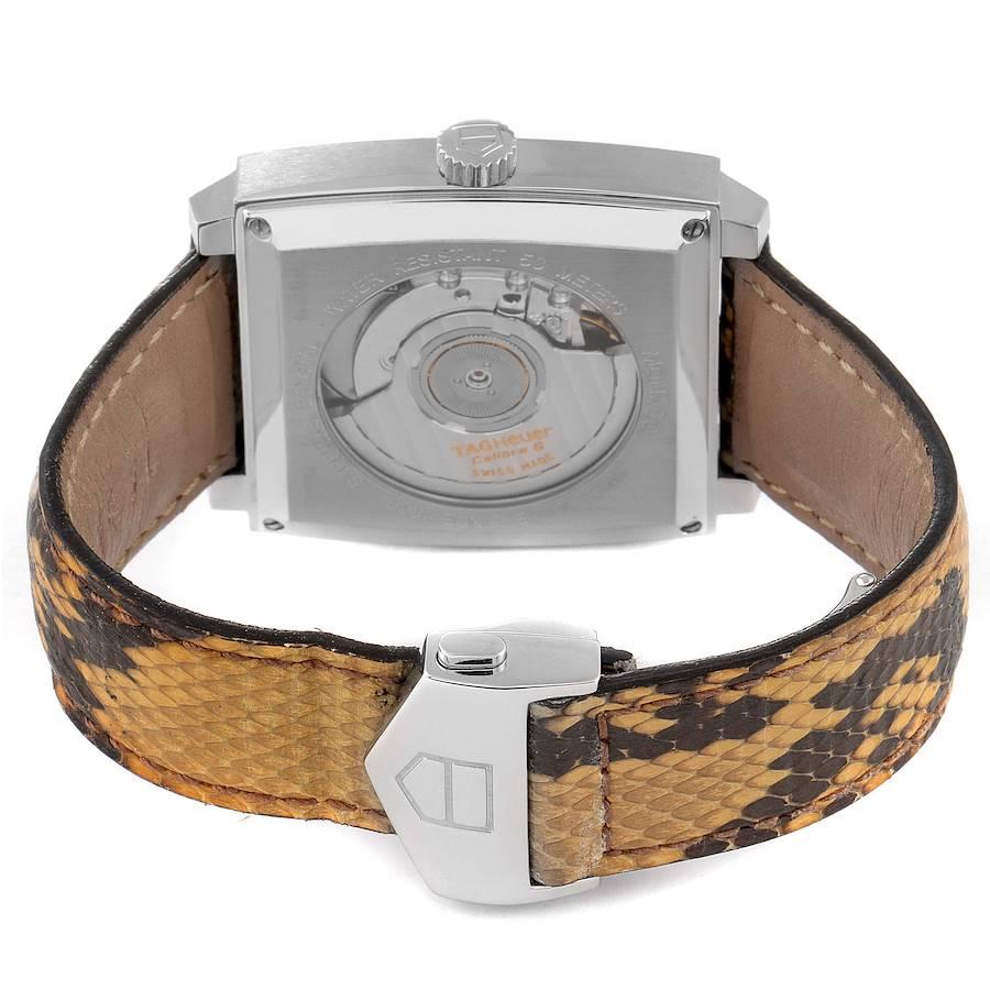 Tag Heuer Monaco Bronze Zifferblatt Python Riemen Stahl Herrenuhr WW2115 im Angebot 4