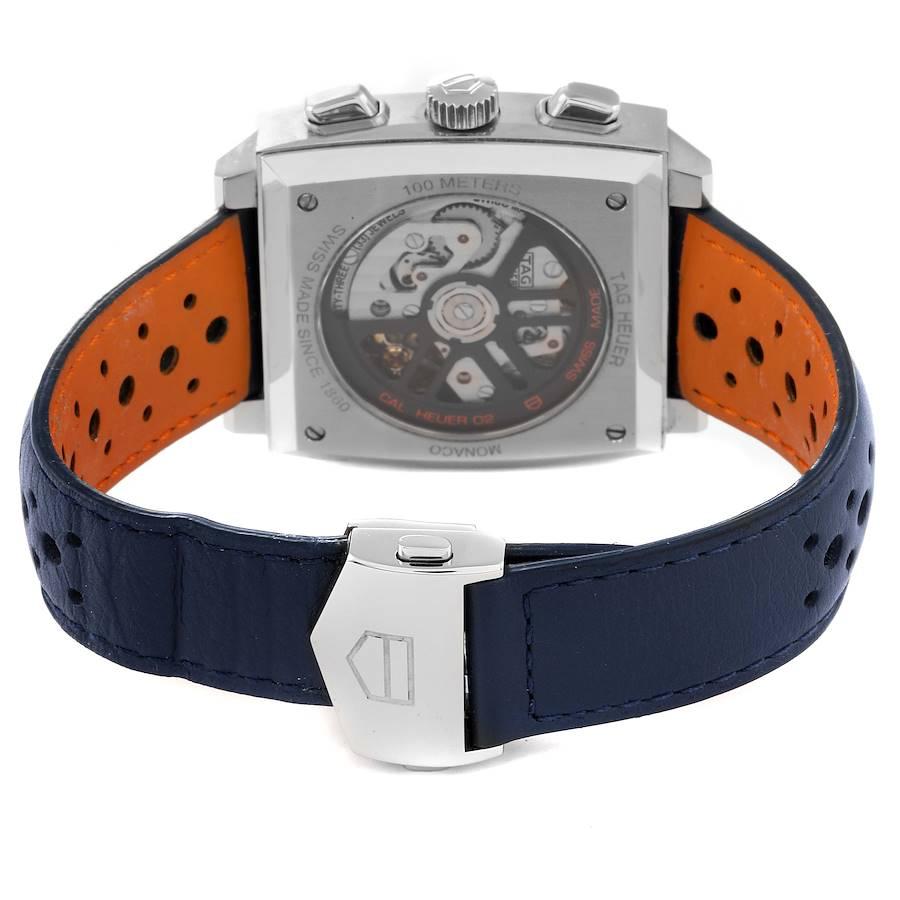 TAG Heuer Monaco Calibre 02 Gulf Edition Steel Mens Watch CBL2115 Box Card 3