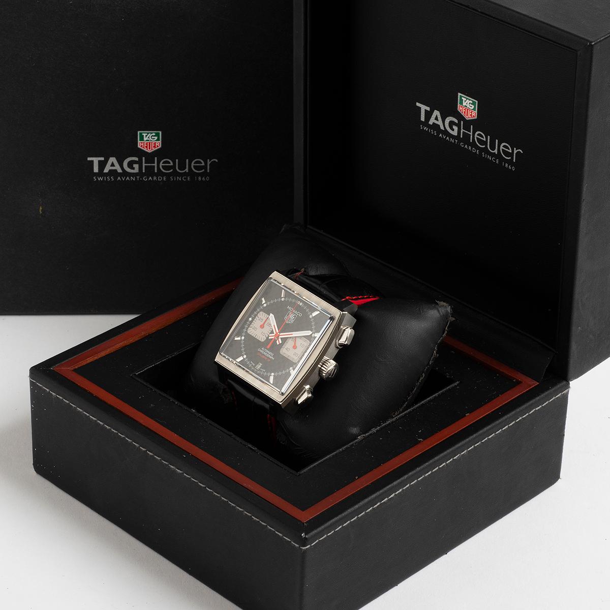 TAG Heuer Monaco Carbon Wristwatch Ref CAW2119, Limited Edition /250. In Excellent Condition In Canterbury, GB