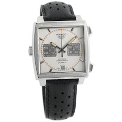 Used TAG Heuer Monaco CAW211C-FC6241, Silver Dial, Certified