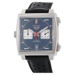TAG Heuer Monaco CAW211P.FC6356, Blue Dial, Certified and Warranty