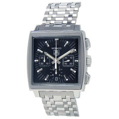 TAG Heuer Monaco CW2111, esfera negra, certificado y garantía