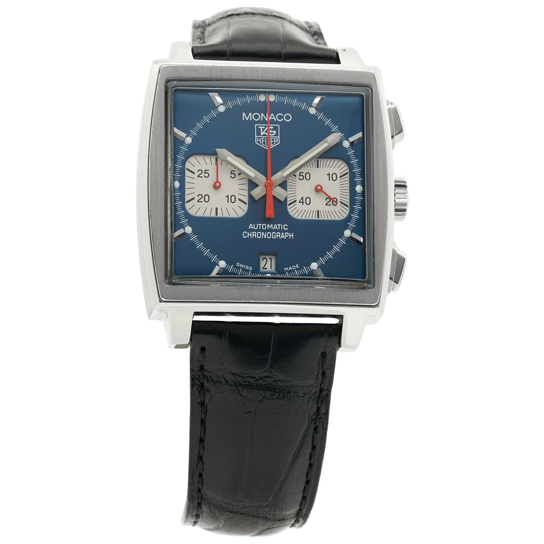TAG Heuer Monaco CW2113-0, Blue Dial, Certified and Warranty