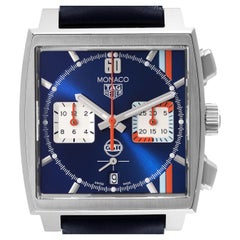 Used Tag Heuer Monaco Gulf Chronograph Steel Mens Watch CBL2115 Box Card