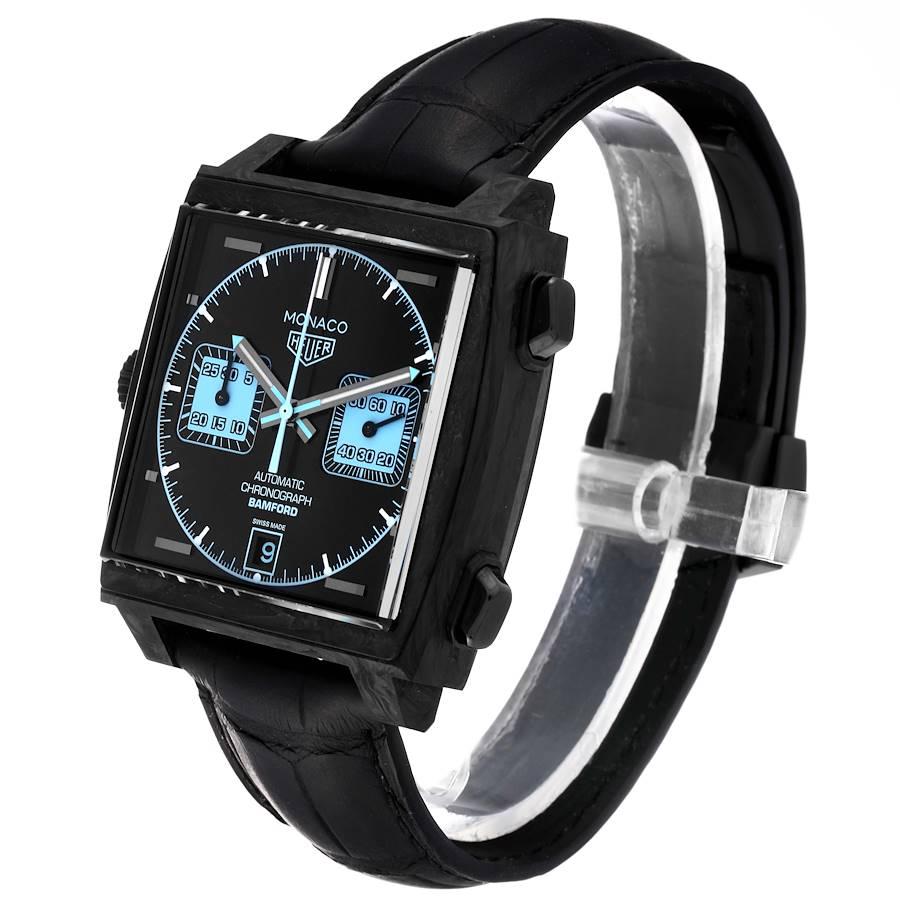 Tag Heuer Monaco Limited Edition Schwarzes Zifferblatt Carbon Herrenuhr CAW2190 Ungetragen im Zustand „Hervorragend“ in Atlanta, GA