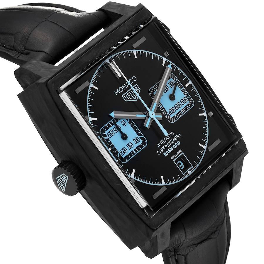 Tag Heuer Monaco Limited Edition Schwarzes Zifferblatt Carbon Herrenuhr CAW2190 Ungetragen 2