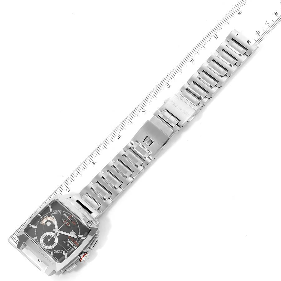 TAG Heuer Monaco LS Chronograph Steel Men's Watch CAL2110 Box Card For Sale 2
