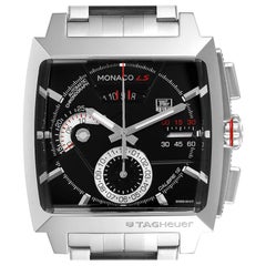 TAG Heuer Monaco LS Chronograph Steel Men's Watch CAL2110 Box Card