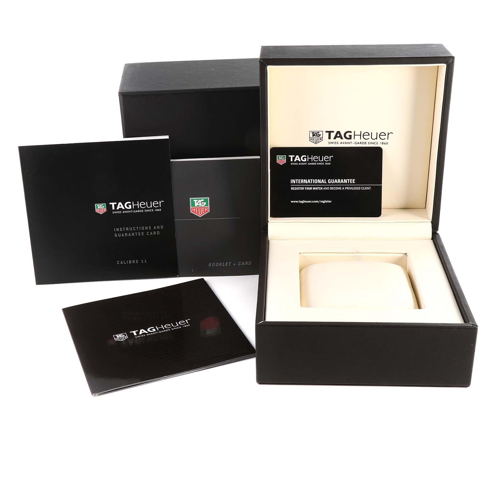 Tag Heuer Monaco Silver Dial Limited Edition Steel Mens Watch CAW211C Box Card For Sale 2