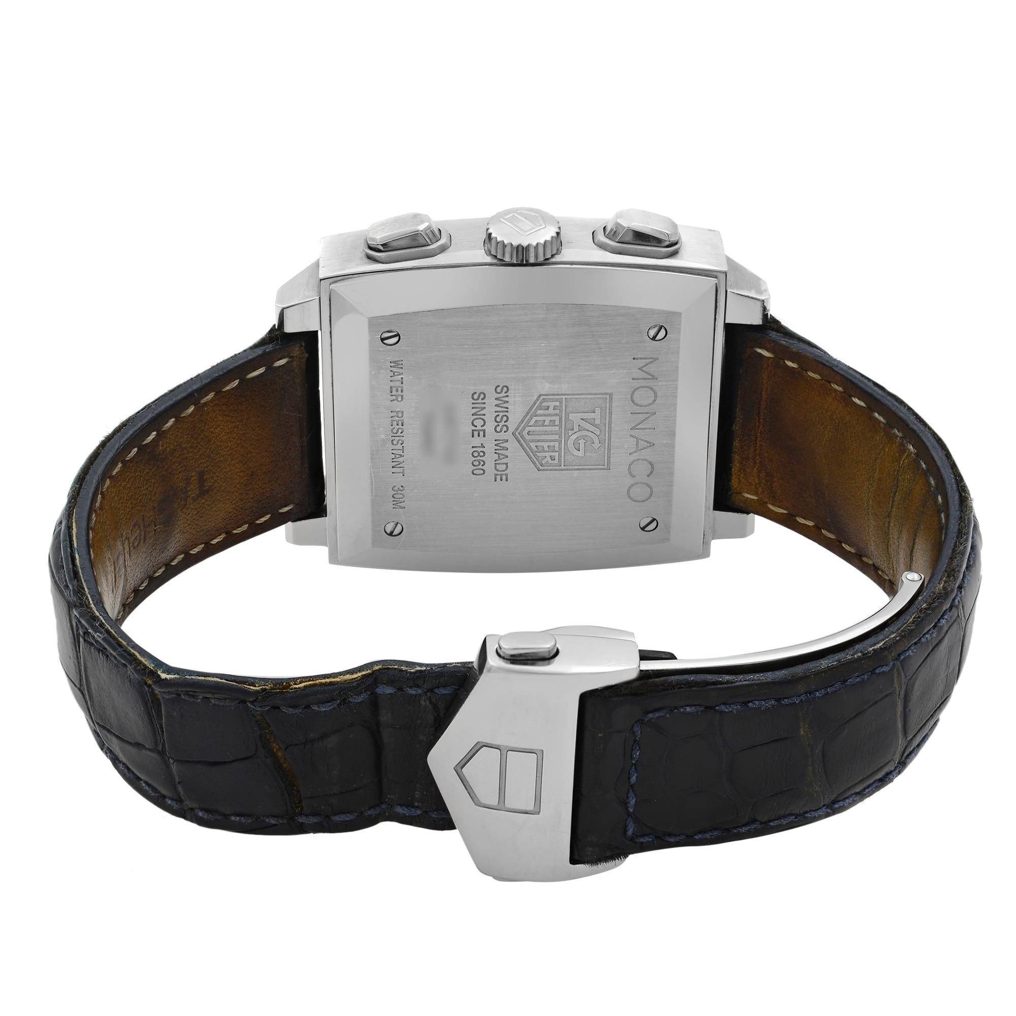 TAG Heuer Monaco Square Blaues Zifferblatt Stahl Automatik Herrenuhr CW2113.FC6183 2