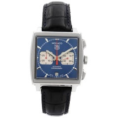 Used TAG Heuer Monaco Square Blue Dial Steel Automatic Men's Watch CW2113.FC6183