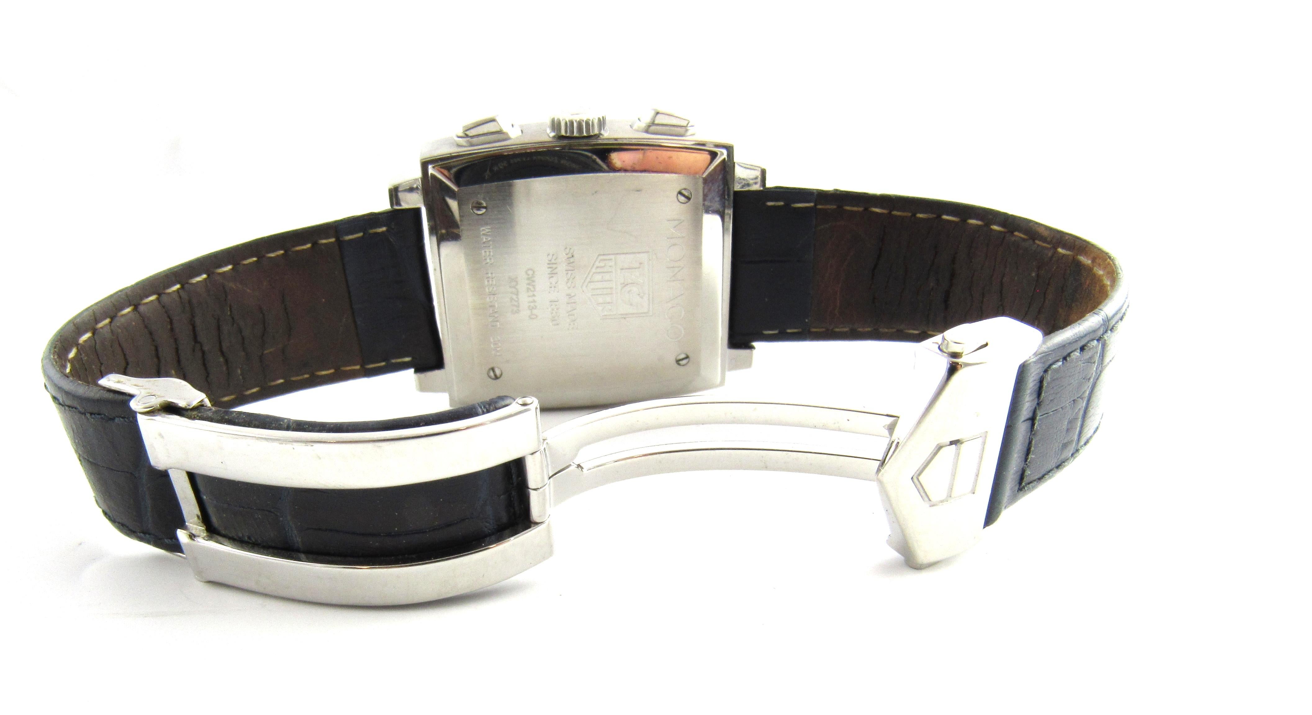 TAG Heuer Monaco Steve McQueen Watch Automatic Chronograph CW2113-0 1