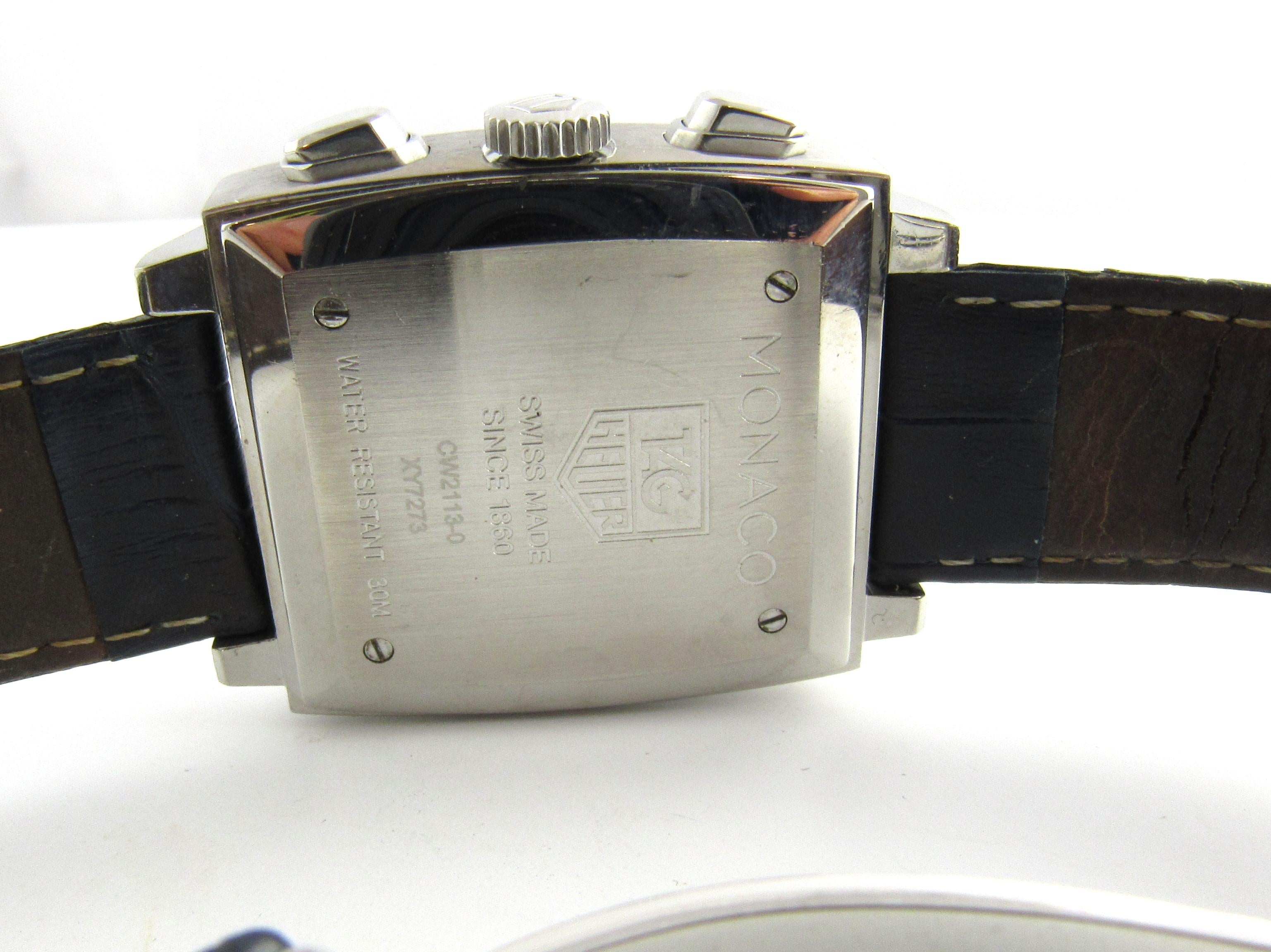 TAG Heuer Monaco Steve McQueen Watch Automatic Chronograph CW2113-0 2