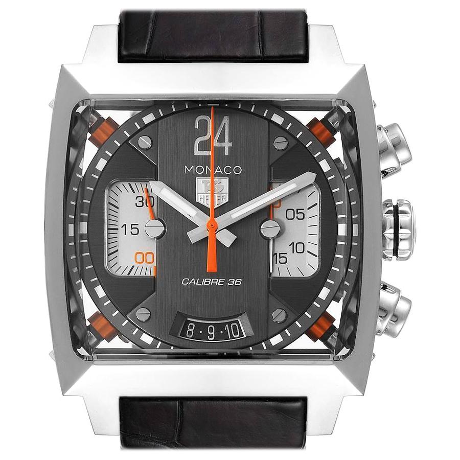 TAG Heuer Monaco Twenty Four Chronograph Men's Watch CAL5112 Box Papers For Sale