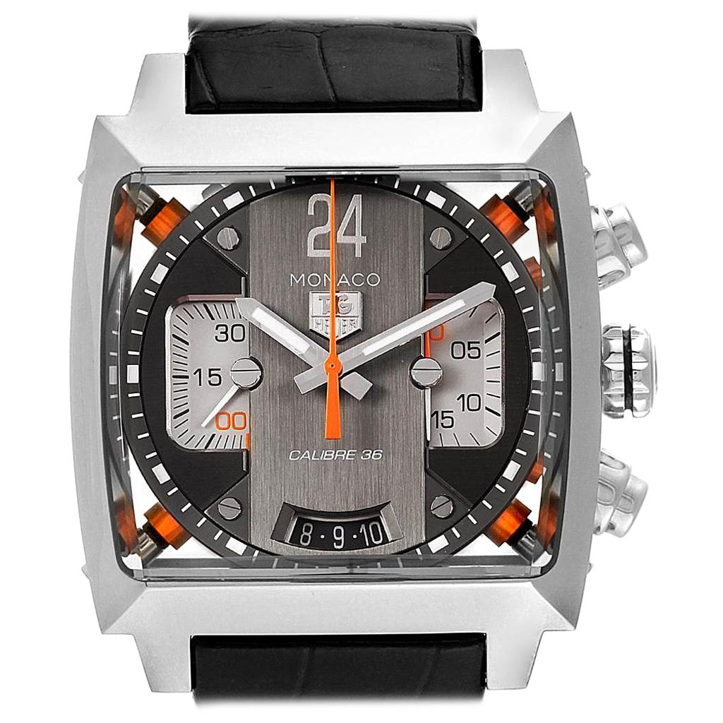 TAG Heuer Monaco Twenty Four Chronograph Men's Watch CAL5112 For Sale ...