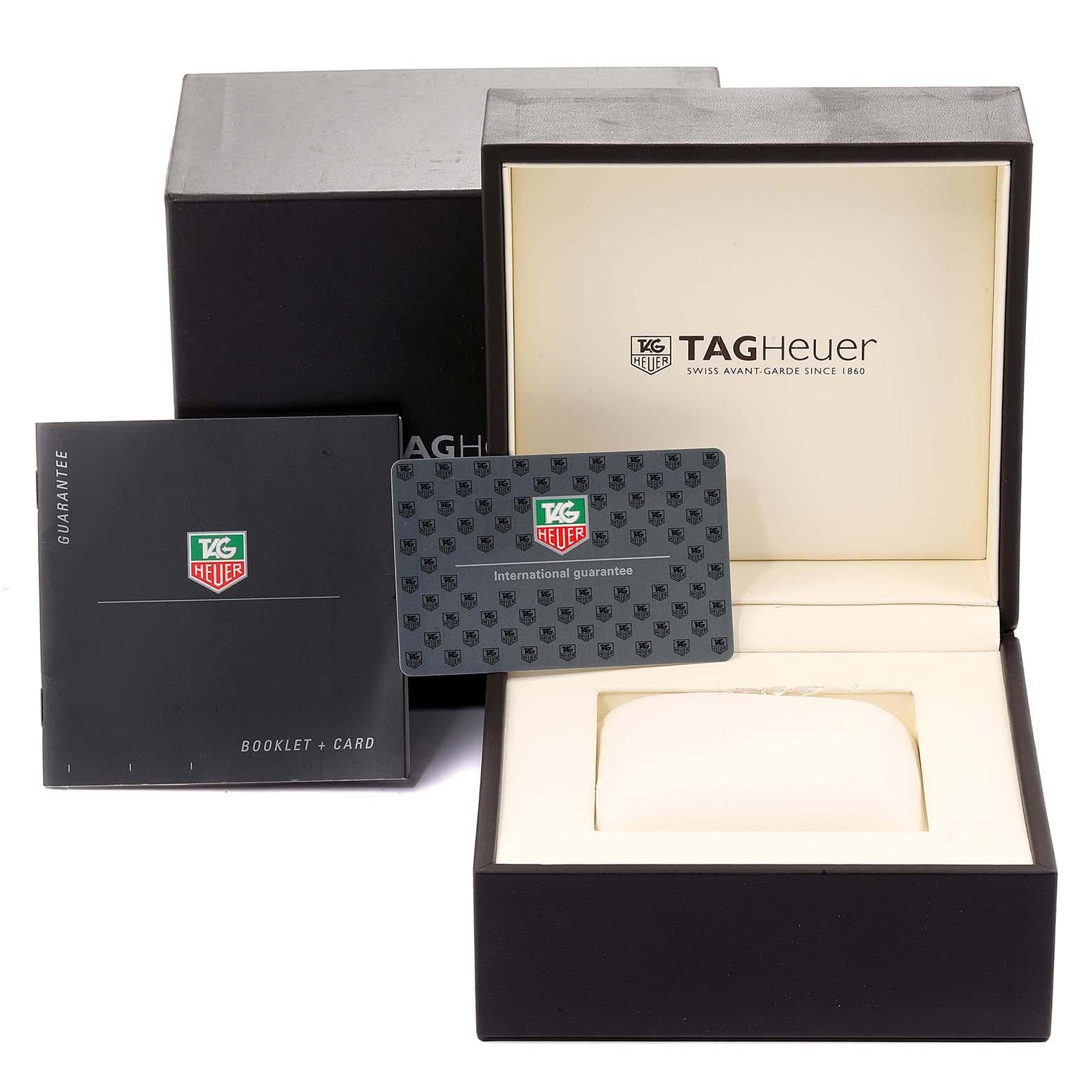 TAG Heuer Monza Black Dial Chronograph Steel Men's Watch CR2113 Box Card For Sale 4