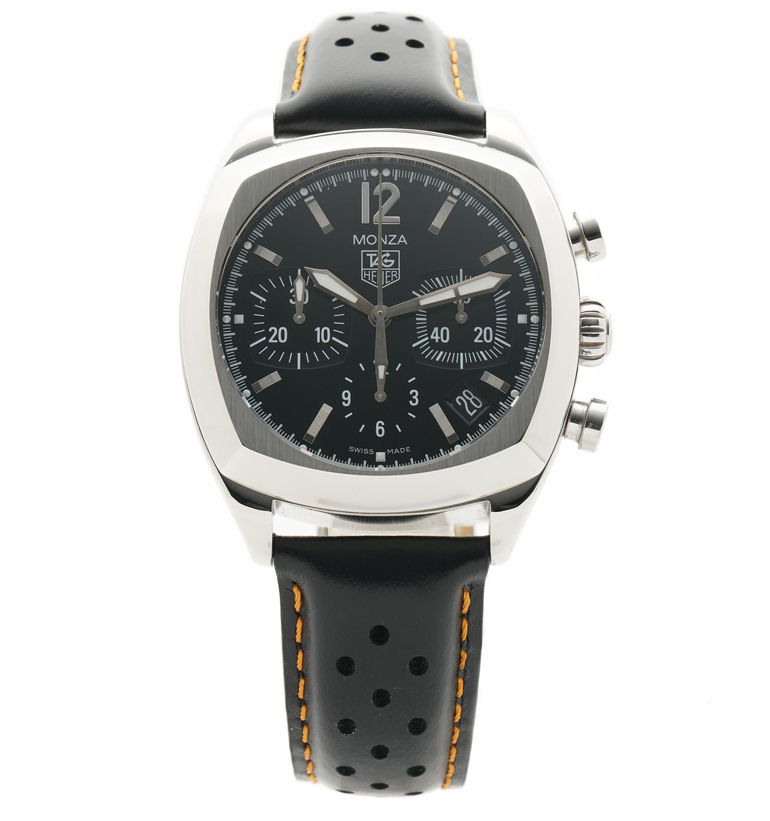 Women's Tag Heuer Monza CR2113.FC6164, Black Dial, Certified and Warranty