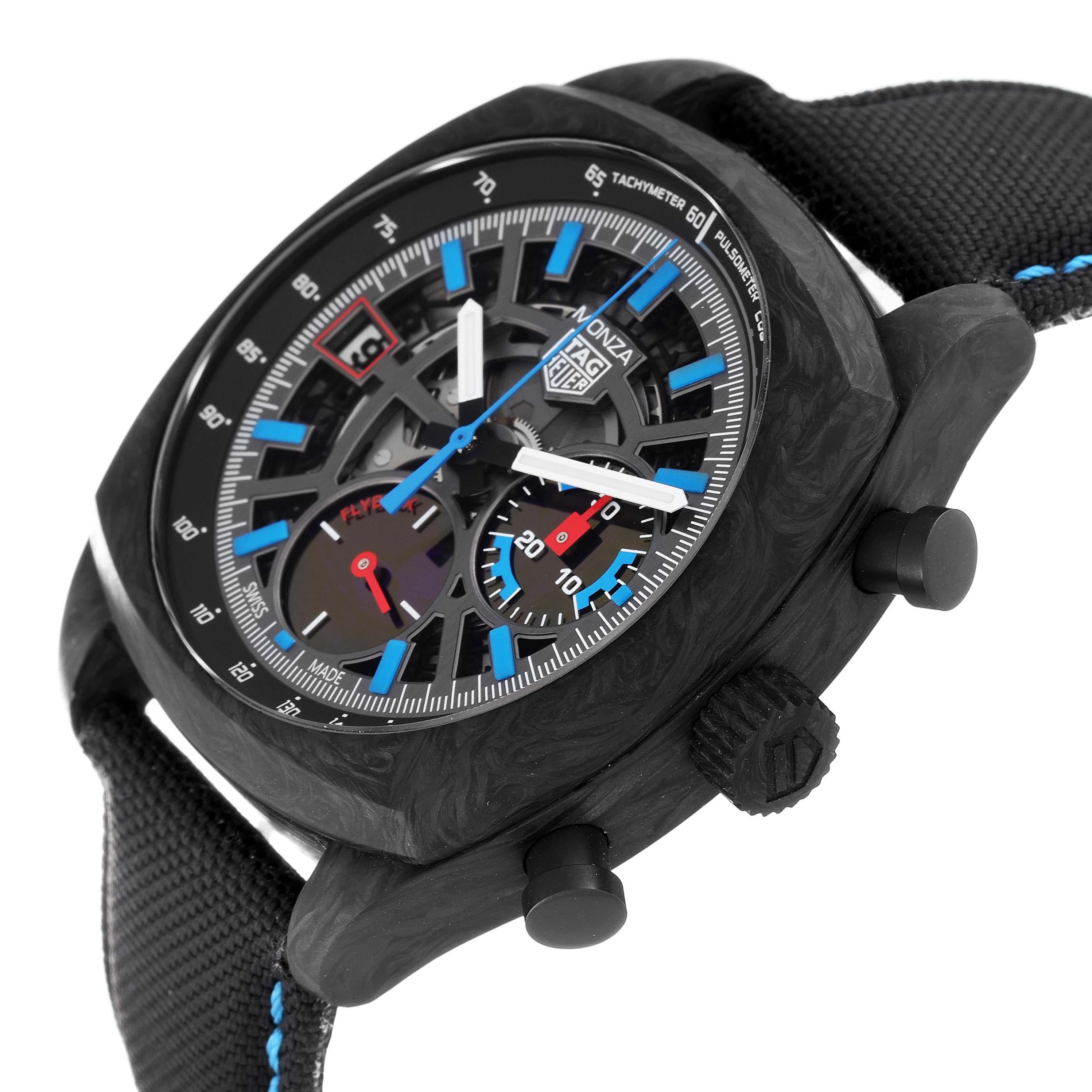 Men's Tag Heuer Monza Flyback Chronometer Carbon Mens Watch CR5090 Unworn For Sale