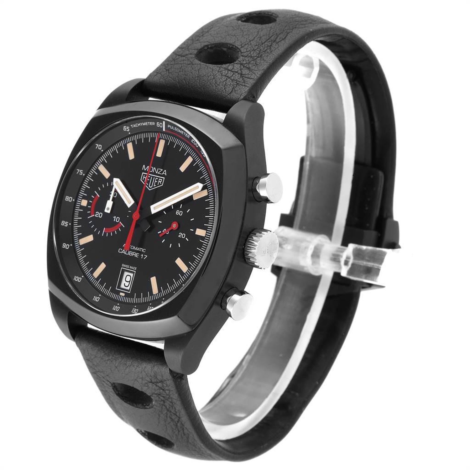 Tag Heuer Monza Heitage Calibre 17 Titanium Pvd Chrono Le Watch Cr2080 For Sale At 1stdibs