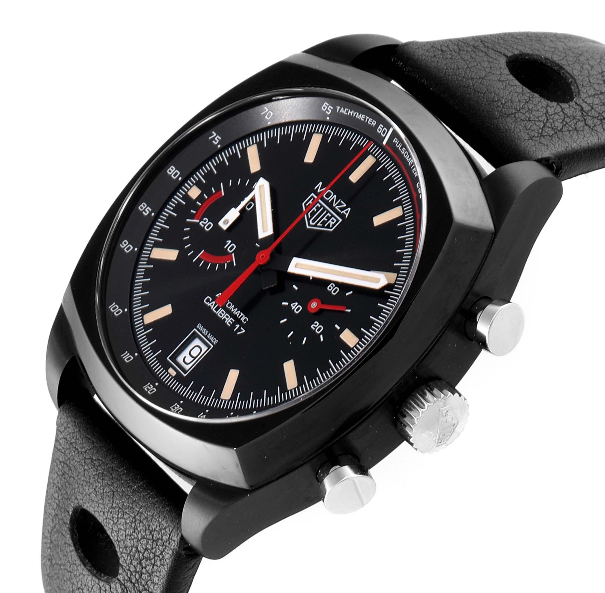 TAG Heuer Monza Heitage Calibre 17 Titanium PVD Limited Watch CR2080 Unworn In Excellent Condition For Sale In Atlanta, GA